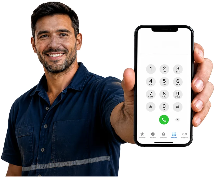 Our plumber taking a booking call for Haberfield