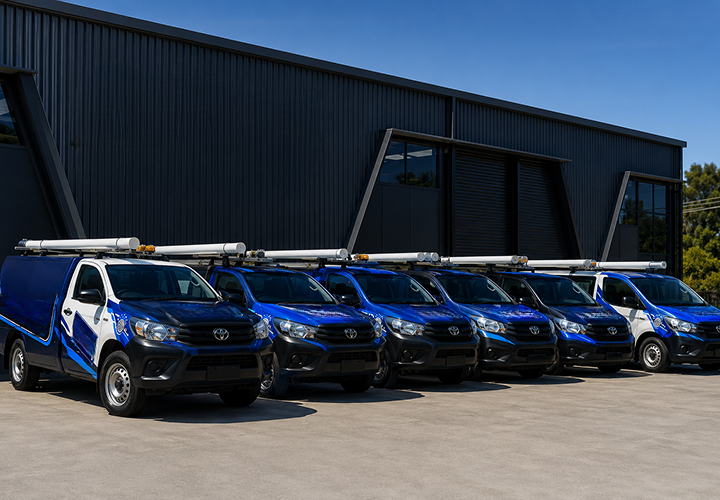 Fleet of Haberfield Blocked Drains plumbing vans