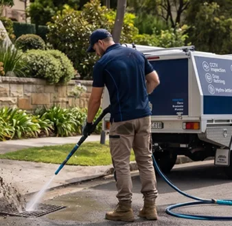 Tree roots removed from a Haberfield drain pipe